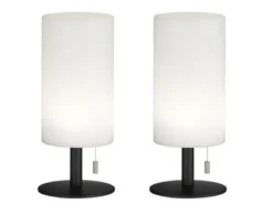 2er SET kleine Outdoor Akku Tischlampen 28cm ohne Kabel mit RGB Farbwechsel