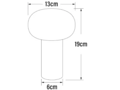 2er Set LED Akku Outdoor Tischleuchten mit RGB Farbwechsel, Schwarz Höhe 19cm
