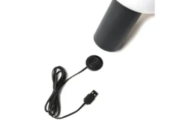 2er Set LED Akku Outdoor Tischleuchten mit RGB Farbwechsel, Schwarz Höhe 19cm