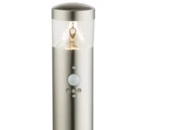 2er Set LED Außenlampen mit Bewegungsmelder, Wegeleuchte Pollerleuchte Edelstahl