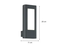 2er SET LED Außenwandlampen Anthrazit, Höhe 25cm