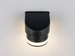 2er Set LED Außenwandleuchte Downlight in Schwarz, Höhe 10cm