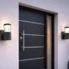 2er Set LED Außenwandleuchten Anthrazit zur Reihenschaltung geeignet, Höhe 24cm