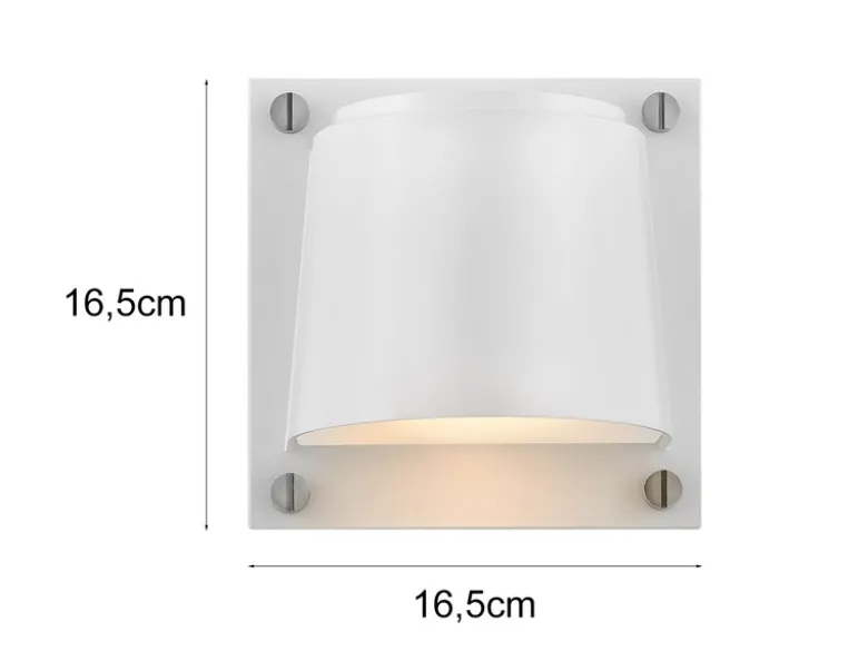 2er Set LED Außenwandleuchten Downlight Weiß, Höhe 16,5cm