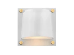 2er Set LED Außenwandleuchten Downlight Weiß, Höhe 16,5cm
