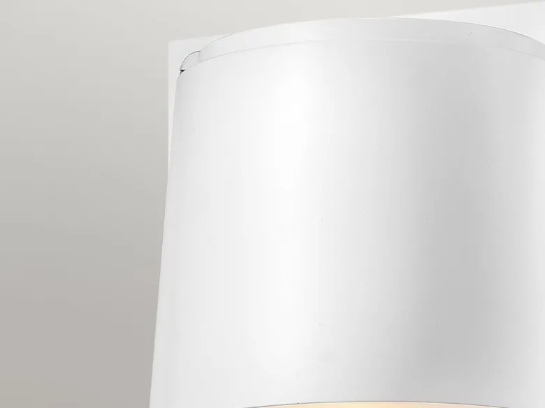 2er Set LED Außenwandleuchten Downlight Weiß, Höhe 16,5cm