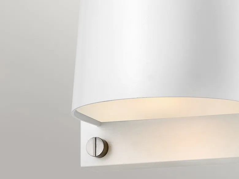 2er Set LED Außenwandleuchten Downlight Weiß, Höhe 16,5cm