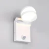 2er Set LED Außenwandleuchten Höhe 19cm, Weiß mit Bewegungsmelder