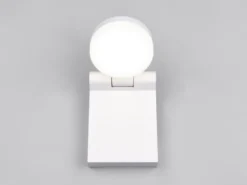 2er Set LED Außenwandleuchten Höhe 19cm Leuchtenkopf einstellbar, Weiß