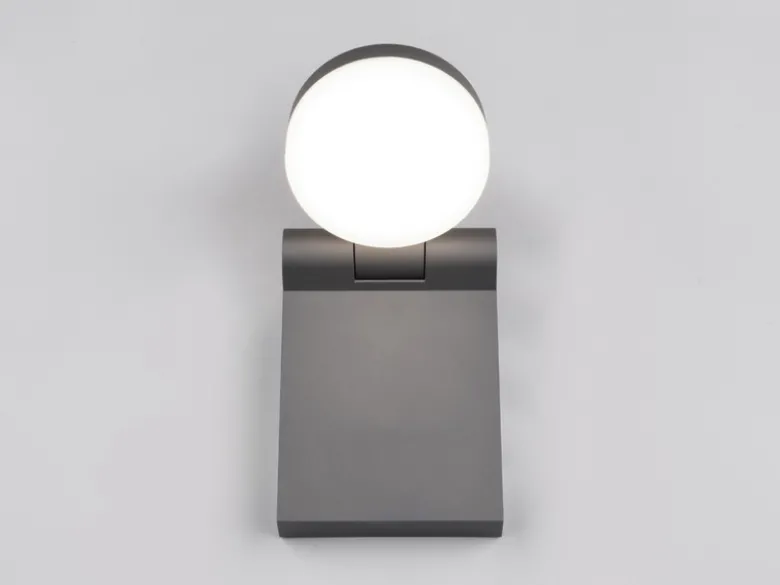 2er Set LED Außenwandleuchten Höhe 19cm Leuchtenkopf einstellbar, Schwarz