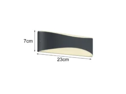 2er Set LED Außenwandleuchten in Anthrazit mit Up and Down Beleuchtung, IP65