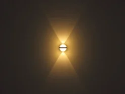 2er Set LED Außenwandleuchten Kugel aus Aluminium in Anthrazit, Höhe 11cm