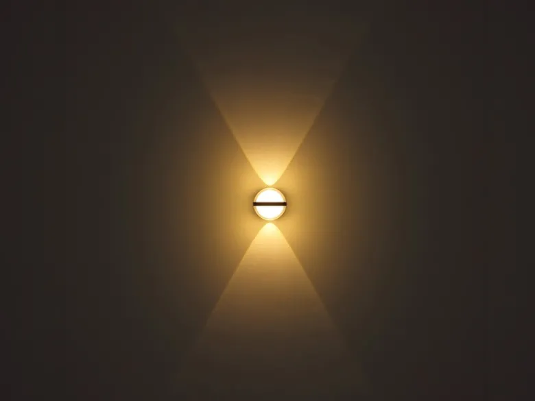 2er Set LED Außenwandleuchten Kugel aus Aluminium in Anthrazit, Höhe 11cm