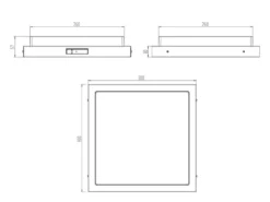 2er Set LED Außenwandleuchten mit Bewegungsmelder & Hausnummer 30 x 30cm
