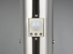 2er Set LED Außenwandleuchten mit Bewegungsmelder Silber, Höhe 39cm