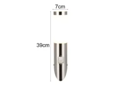 2er Set LED Außenwandleuchten mit Bewegungsmelder Silber, Höhe 39cm