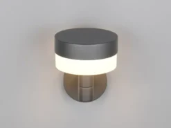 2er Set LED Außenwandleuchten mit Bewegungsmelder in Anthrazit, Höhe 22cm