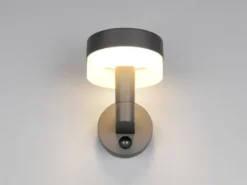 2er Set LED Außenwandleuchten mit Bewegungsmelder in Anthrazit, Höhe 22cm