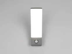 2er Set LED Außenwandleuchten mit Bewegungsmelder in Anthrazit, Höhe 22,5cm