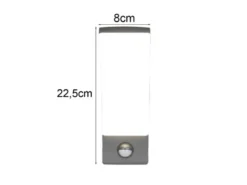 2er Set LED Außenwandleuchten mit Bewegungsmelder in Anthrazit, Höhe 22,5cm