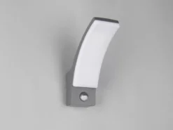 2er Set LED Außenwandleuchten mit Bewegungsmelder in Anthrazit, Höhe 22,5cm