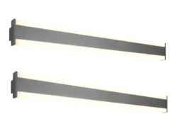 2er-Set LED Außenwandleuchten Up and Down Lichteffekt, Anthrazit 100cm lang