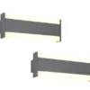 2er-Set LED Außenwandleuchten Up and Down Lichteffekt, Anthrazit Breite 30cm