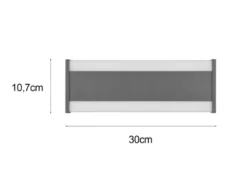 2er-Set LED Außenwandleuchten Up and Down Lichteffekt, Anthrazit Breite 30cm
