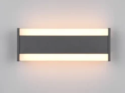2er-Set LED Außenwandleuchten Up and Down Lichteffekt, Anthrazit Breite 30cm