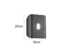 2er Set LED Außenwandleuchten Up and Down & Lichtfarbe einstellbar, H 20cm