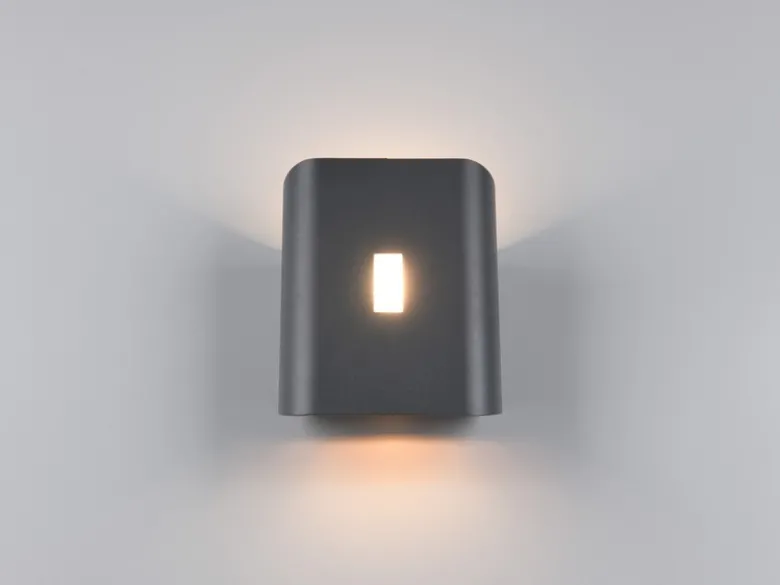 2er Set LED Außenwandleuchten Up and Down & Lichtfarbe einstellbar, H 20cm