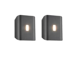 2er Set LED Außenwandleuchten Up and Down & Lichtfarbe einstellbar, H 20cm