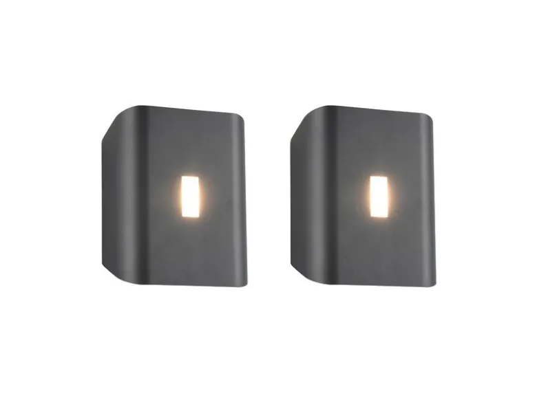 2er Set LED Außenwandleuchten Up and Down & Lichtfarbe einstellbar, H 20cm