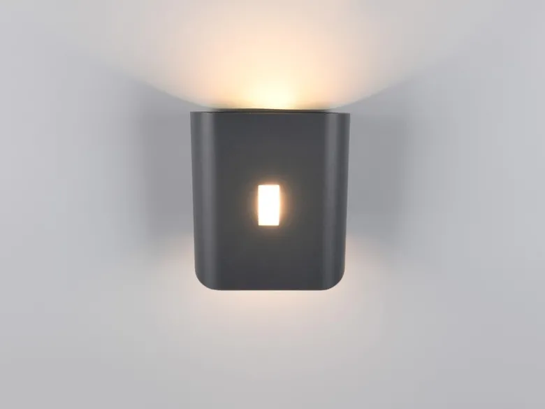 2er Set LED Außenwandleuchten Up and Down & Lichtfarbe einstellbar, H 20cm
