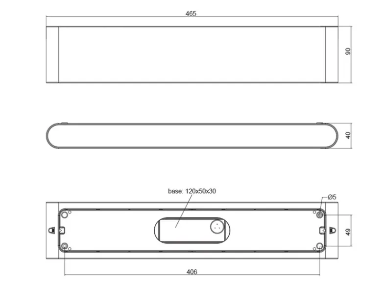 2er SET LED Außenwandleuchten Up and Down Light Anthrazit, Breite 46,5cm