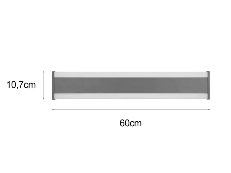 2er-Set LED Außenwandleuchten Up and Down Lichteffekt, Anthrazit 60cm lang