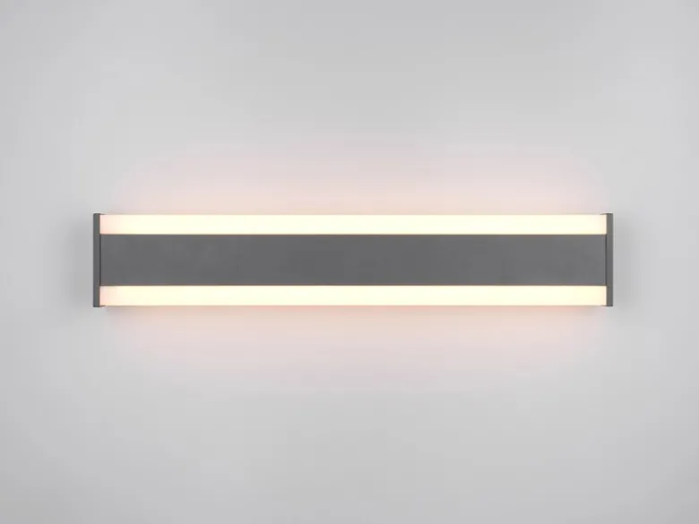2er-Set LED Außenwandleuchten Up and Down Lichteffekt, Anthrazit 60cm lang