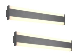 2er-Set LED Außenwandleuchten Up and Down Lichteffekt, Anthrazit 60cm lang