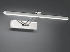 2er SET LED Badezimmer Wandleuchten Silber Chrom schwenkbar, Breite 60cm