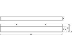 2er SET LED Badezimmer Wandleuchten Up-Down Schwarz, Breite 60cm