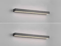 2er SET LED Badezimmer Wandleuchten Up-Down Schwarz, Breite 60cm