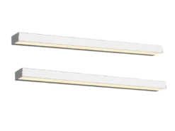 2er SET LED Badezimmer Wandleuchten Up-Down Chrom, Breite 90cm