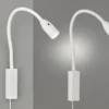 2er SET LED Bettlampen Weiß mit Kabel & Stecker, Gestensteuerung, Breite 4cm