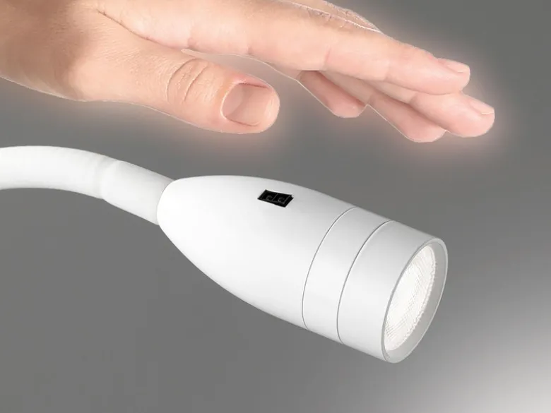 2er SET LED Bettlampen Weiß mit Kabel & Stecker, Gestensteuerung, Breite 4cm