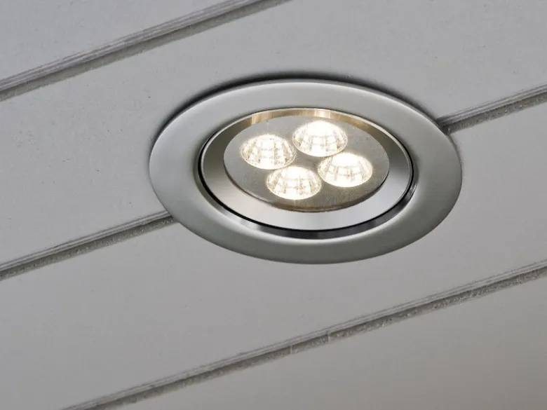 2er Set LED Deckeneinbaustrahler für Bad und Außenbereich, Ø 12,5cm, schwenkbar