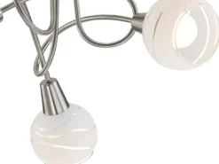 2er SET LED Deckenlampen 3-flammig, Glasschirme satiniert, Ø 39cm