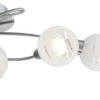 2er SET LED Deckenlampen 5-flammig, Glasschirme satiniert, Breite 62,4cm