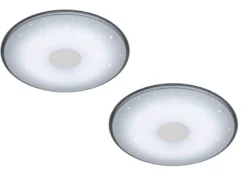 2er SET LED Deckenleuchten mit Fernbedienung, dimmbar Ø 42cm