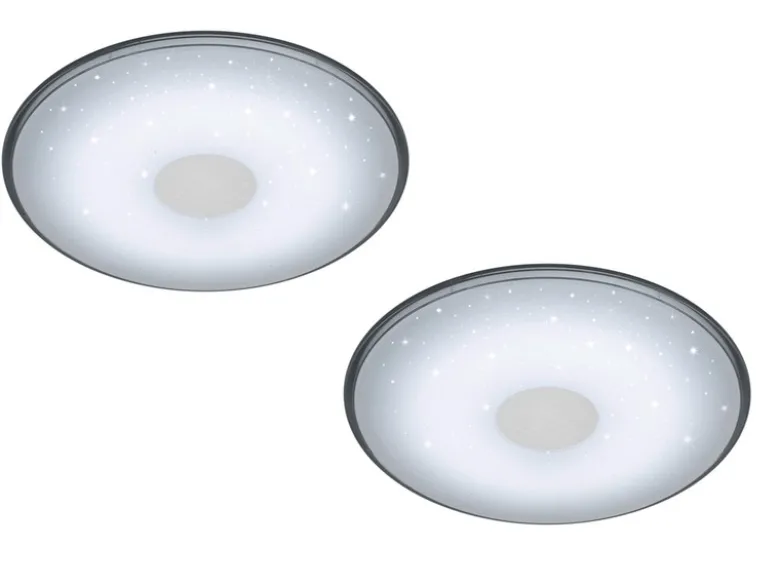 2er SET LED Deckenleuchten mit Fernbedienung, dimmbar Ø 42cm