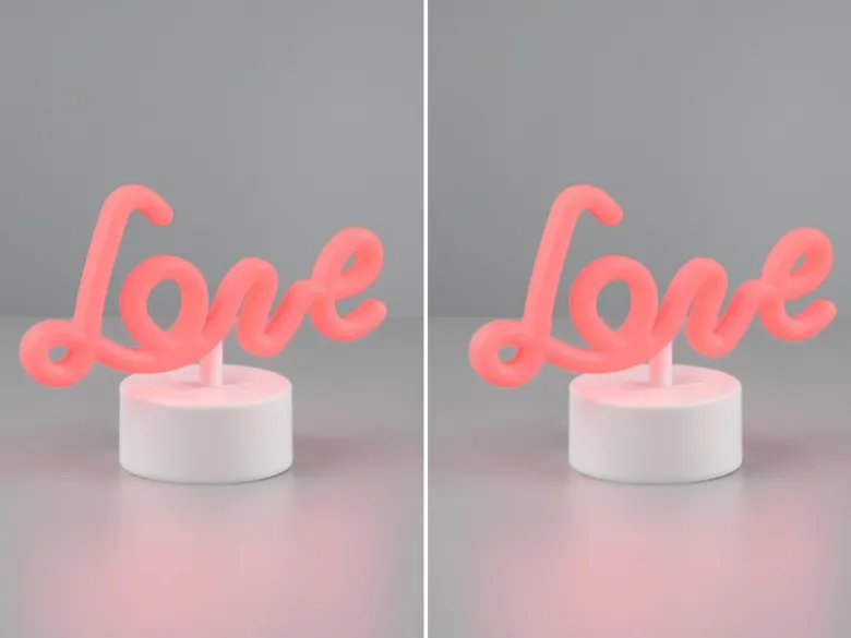 2er SET LED Dekoleuchte mit Schriftzug Love Batterie- oder USB betrieben H: 14cm